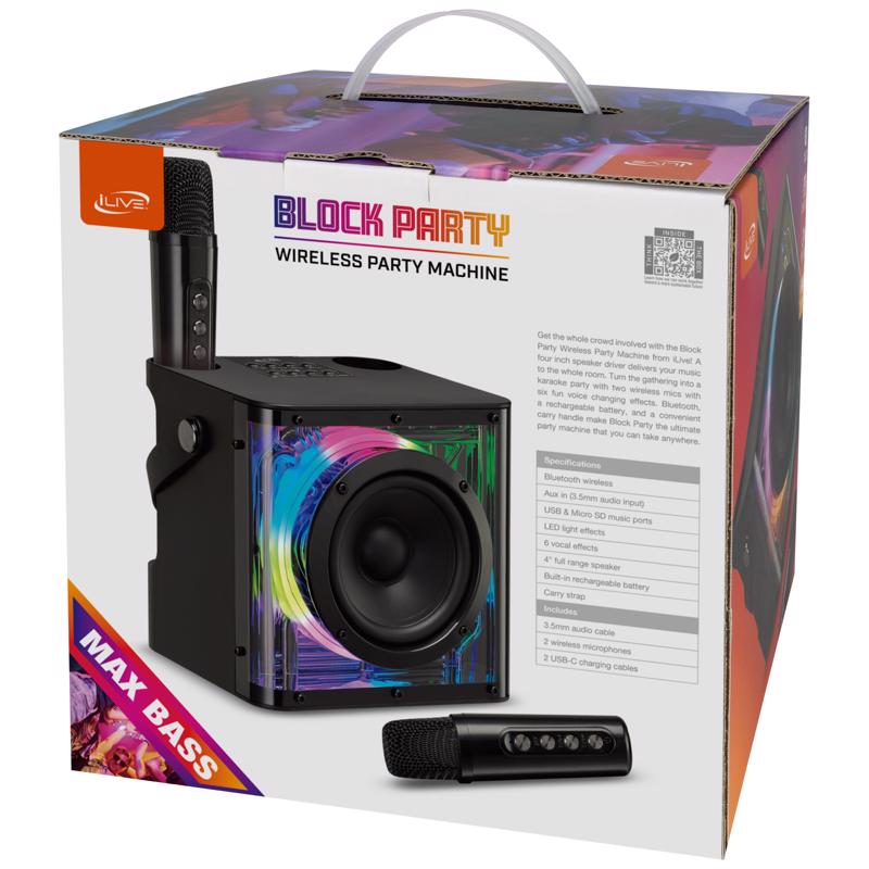 iLive Wireless Bluetooth Karaoke Machine
