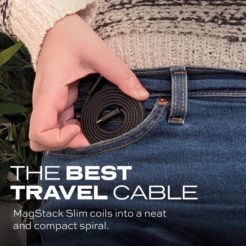 Statik MagStack Slim USB-C to USB-C Cable 6.6 ft. Black