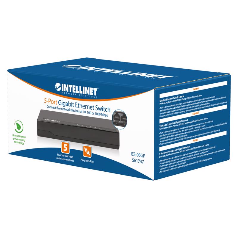 Intellinet Category 5E Gigabit Ethernet Switch-5 Port