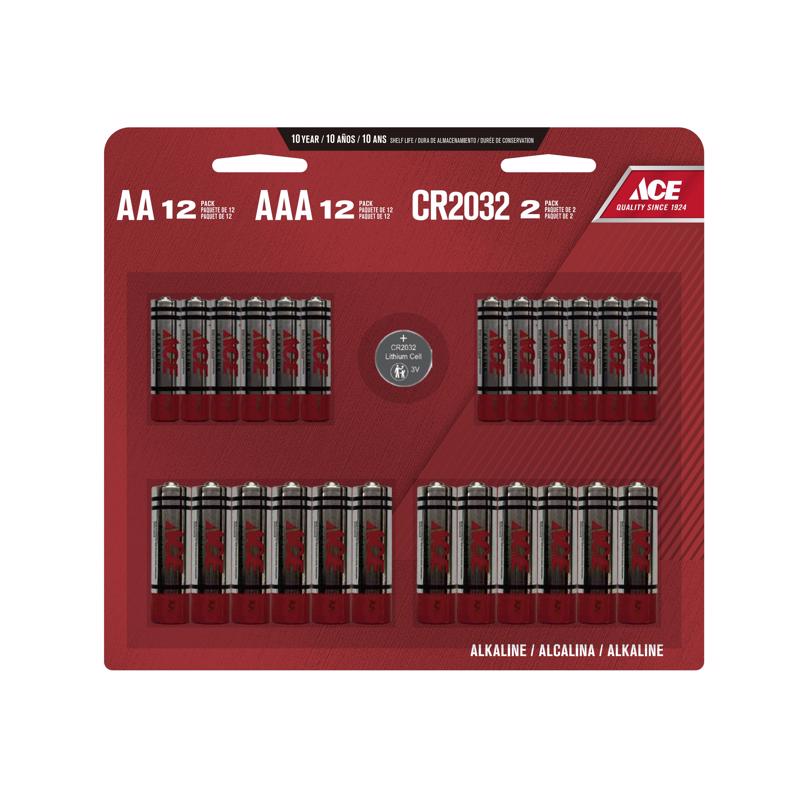 Ace AA/AAA Alkaline Batteries 26 pk Carded