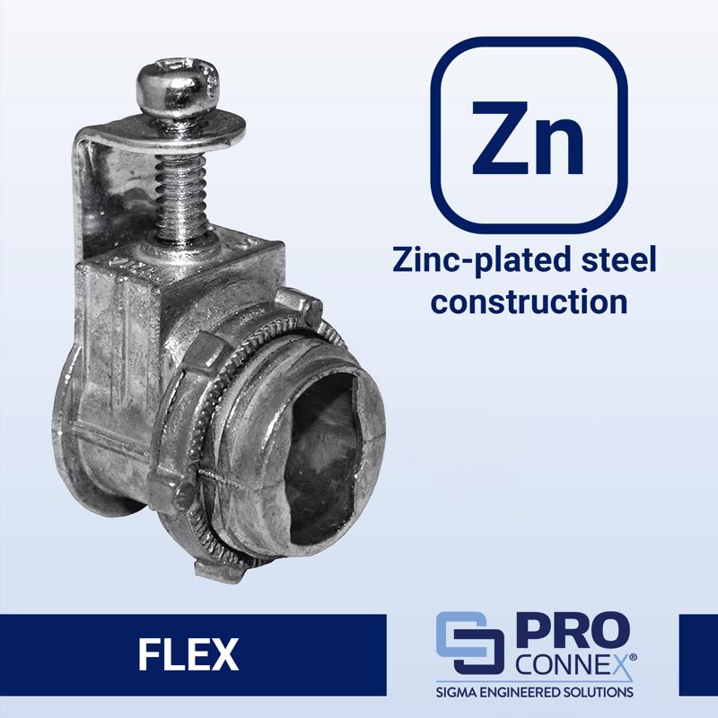 Sigma Engineered Solutions 3/4 in. D Die-Cast Zinc Saddle Connector For AC, MC and NM 1 bag
