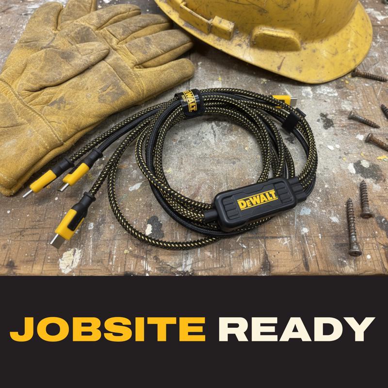 Dewalt USB-C to USB-C 3-in-1 Cable 6 ft.