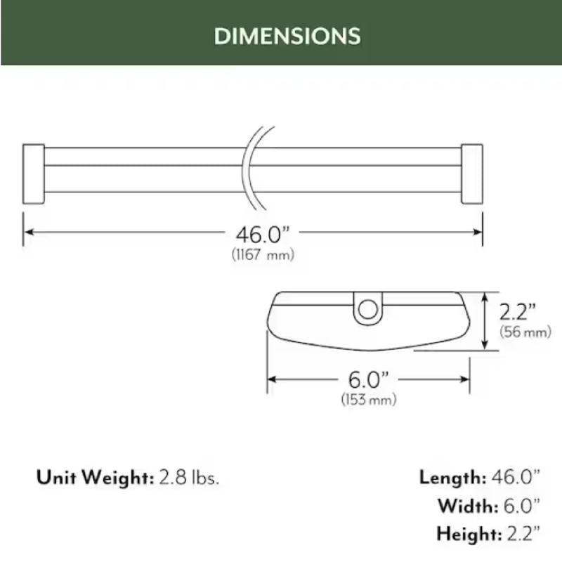ETI 100 W 6 in. 0 lights LED Wraparound Light Fixture