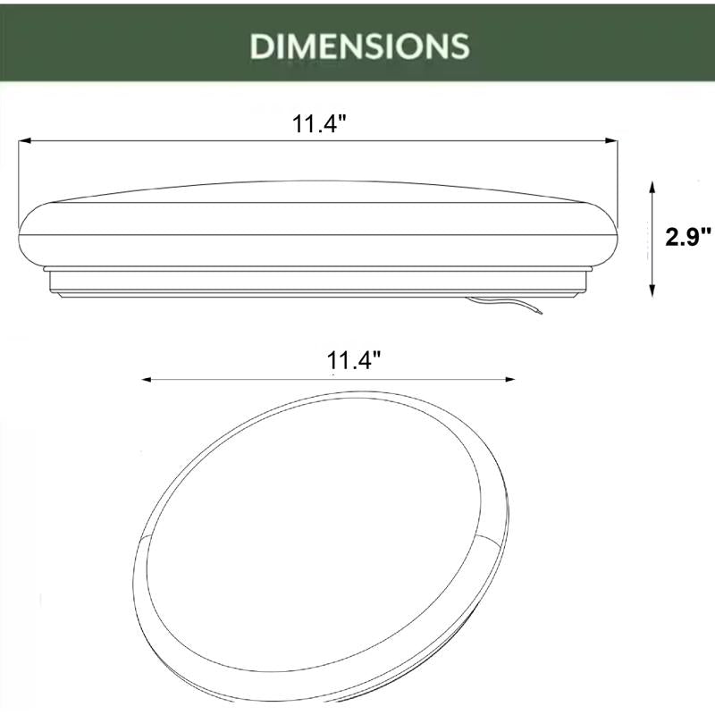 ETI 2.9 in. H X 12 in. W X 12 in. L Ceiling Light
