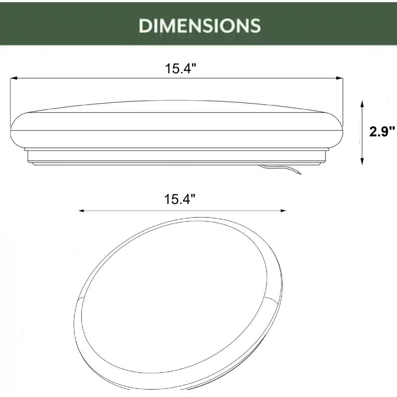 ETI 2.9 in. H X 16 in. W X 16 in. L Ceiling Light
