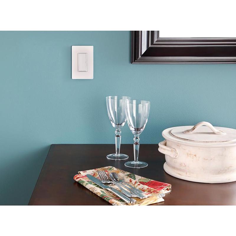 Lutron Claro White 1 gang Plastic Wall Plate 6 pk