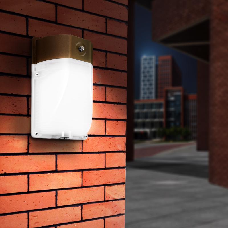 Feit Dusk to Dawn Hardwired LED Bronze Security Wall Light