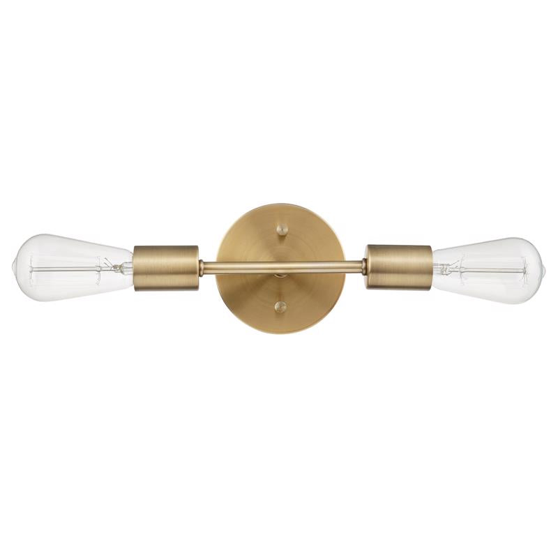 Globe Electric Matte Bronze 2 lights Incandescent Vanity Light Wall Mount
