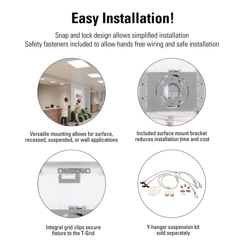 Metalux 2.5 in. H X 12 in. W X 24 in. L White LED Ceiling Light