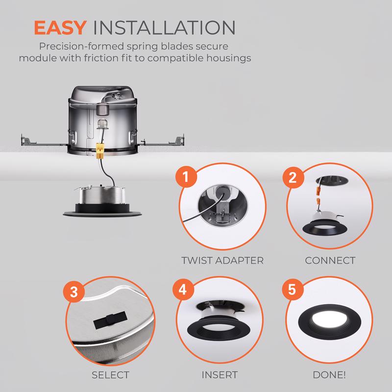 Halo Matte Black/White LED Recessed Downlight