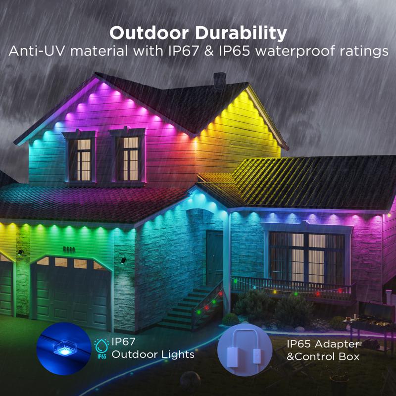 Govee Plug In 72 W LED Smart-Enabled Permanent String Light 1 pk