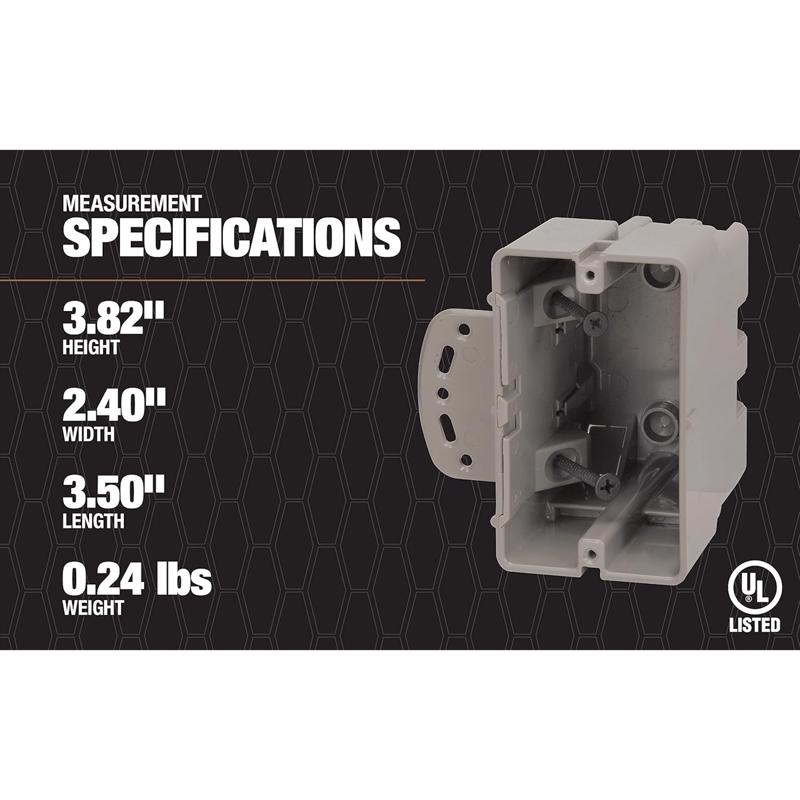 Southwire Rectangle Polycarbonate 1 gang Electrical Box