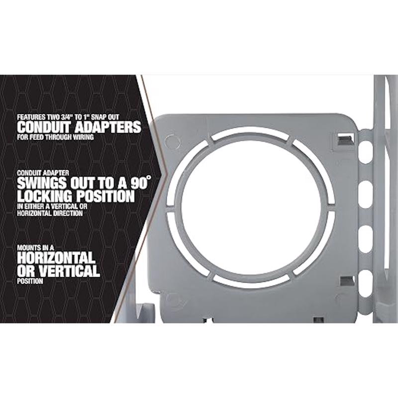 Southwire Rectangle PVC Low Voltage Mounting Bracket