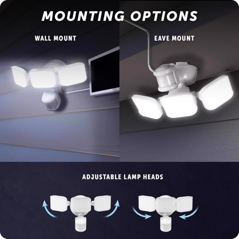 Globe Electric Motion-Sensing Solar Powered LED White Security Light