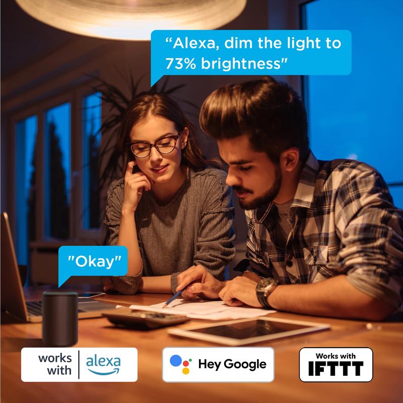 Govee A19 E26 (Medium) Smart-Enabled LED Bulb Color Changing 60 Watt Equivalence 1 pk