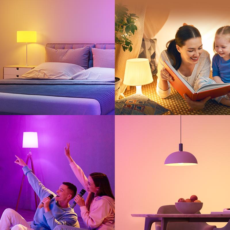 Govee A19 E26 (Medium) Smart-Enabled LED Bulb Color Changing 60 Watt Equivalence 4 pk