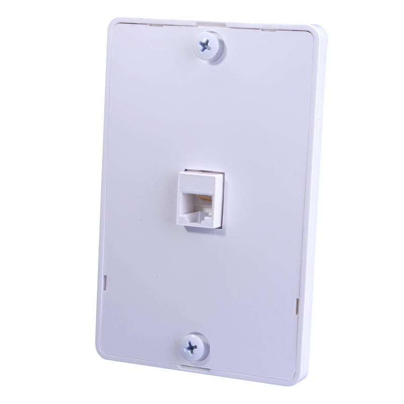Monster Just Hook It Up White 1 gang Plastic Telephone Wall Plate 1 pk