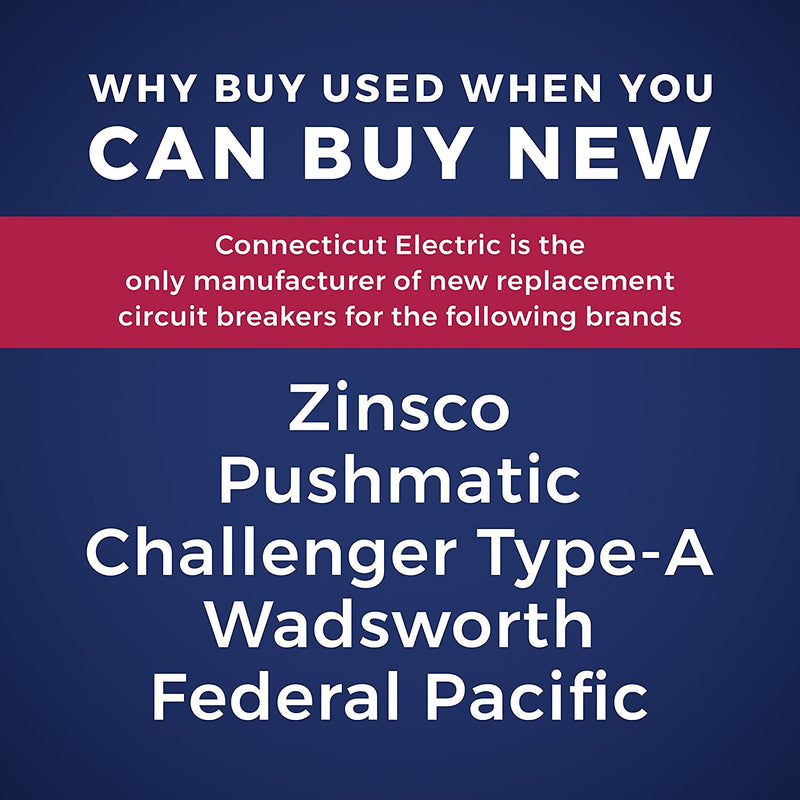 Connecticut Electric Zinsco 15/20 amps Tandem Single Pole Circuit Breaker