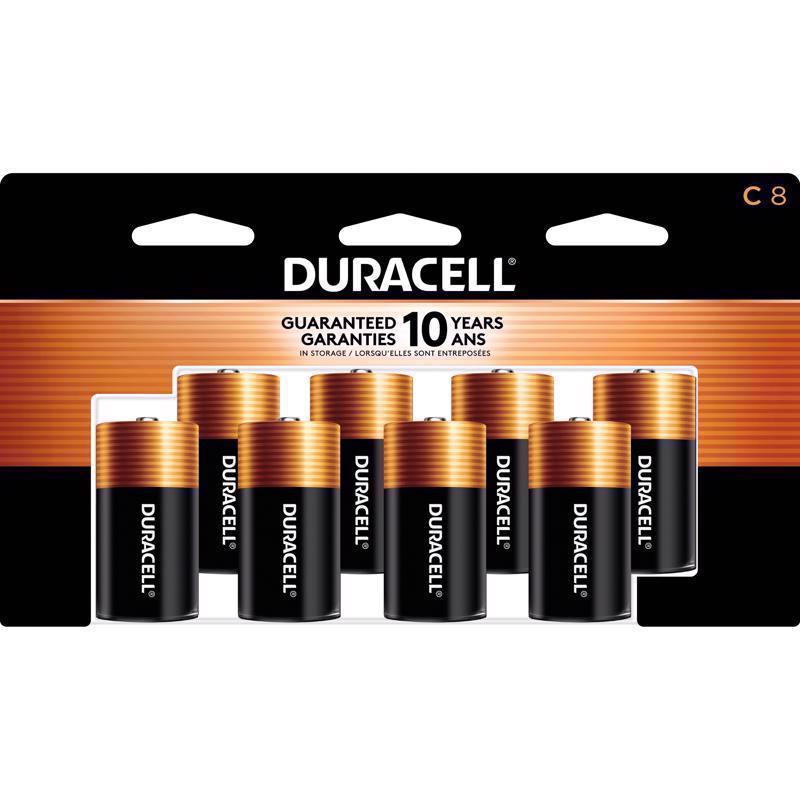 BATTERIES ALKALINE C 8PK