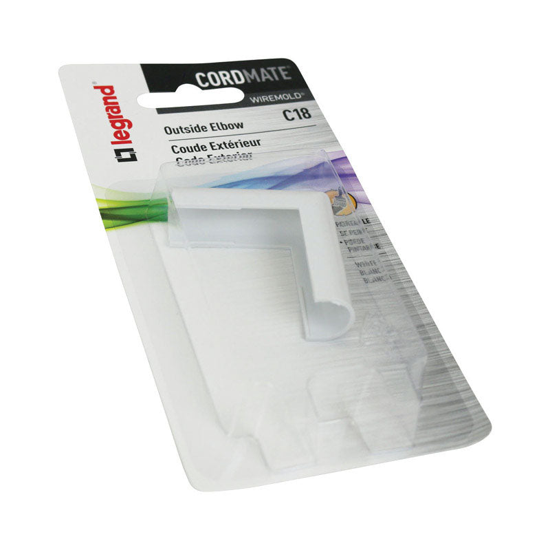 Legrand CordMate Outside Elbow 1 pk