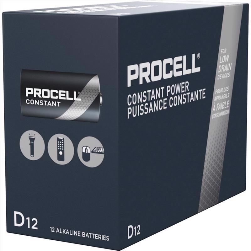 Procell Constant D Alkaline Batteries 12 pk Boxed