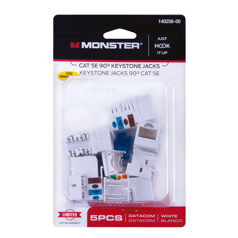 CAT-5E KEYSTONE JACK 5PK