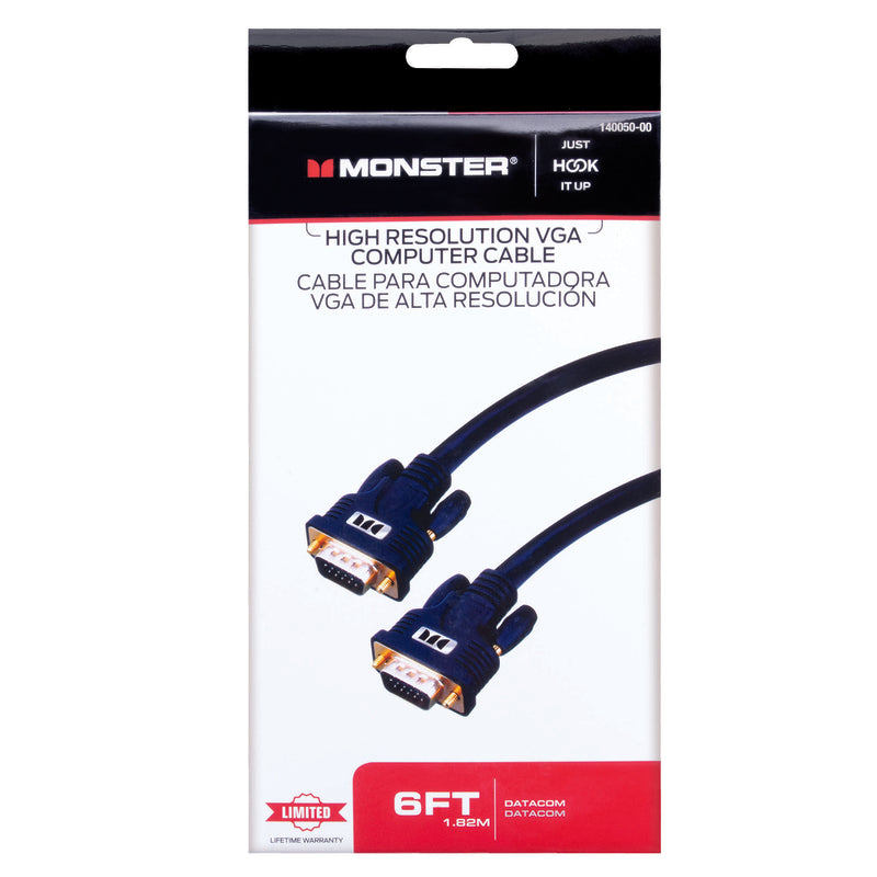 CABLE HI-RES VGA 6' BLK