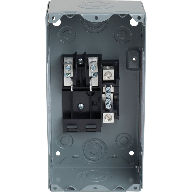 Square D HomeLine 70 amps 120/240 V 2 space 4 circuits Surface Mount Main Lug Load Center