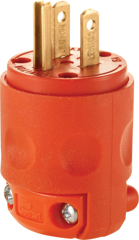 PLUG 3-WIRE 15A ORANGE