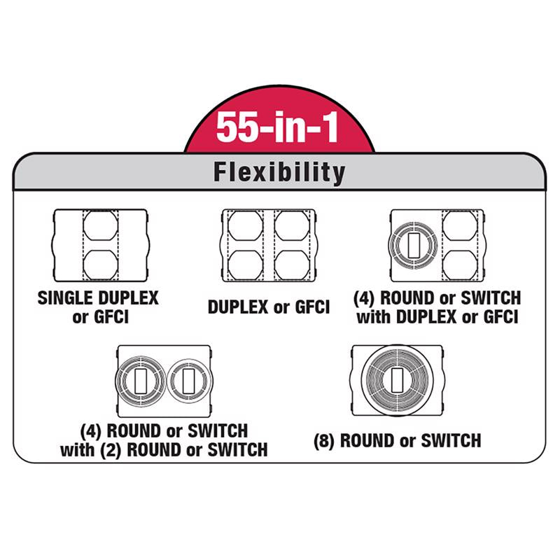 Sigma Engineered Solutions Rectangle Die-Cast Metal 2 gang Weatherproof Cover