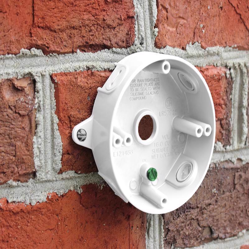 Sigma Engineered Solutions New Work 16 cu in Round Metallic Weatherproof Box White