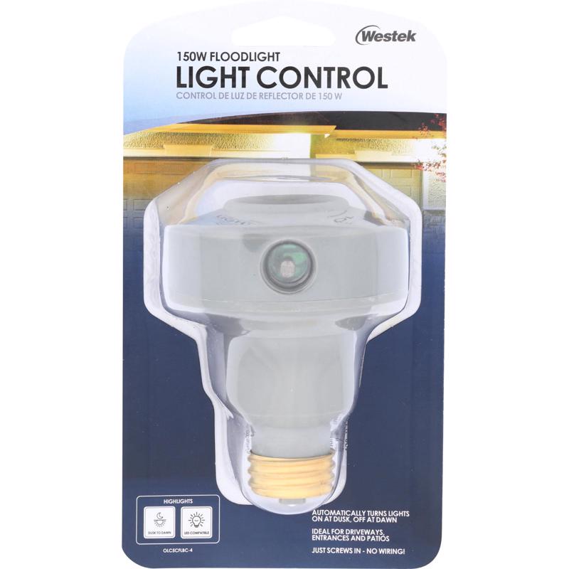 Amertac Gray Photoelectric Flood Light Control 1 pk
