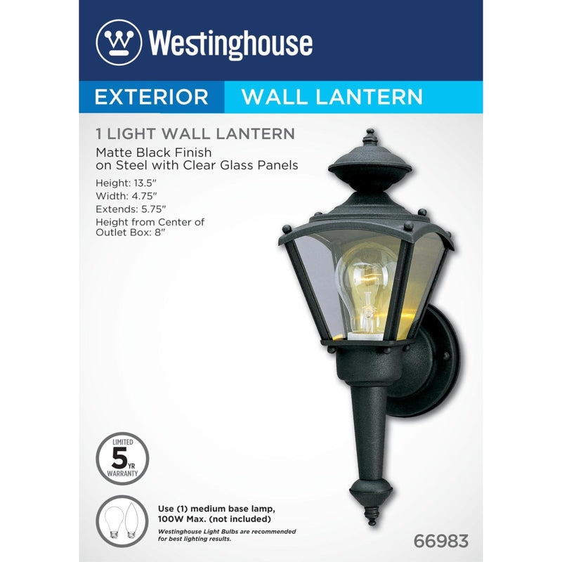 Westinghouse 1-Light Matte Black Wall Sconce