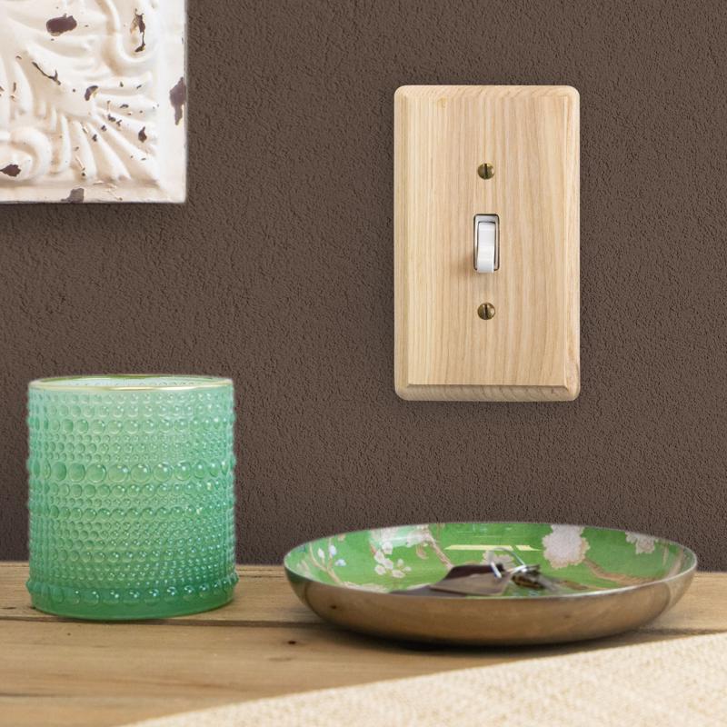 Amerelle Contemporary Unfinished Beige 3 gang Wood Toggle Wall Plate 1 pk