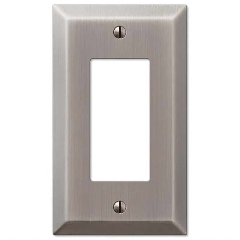 Amerelle Century Antique Nickel 1 gang Stamped Steel Decorator Wall Plate 1 pk
