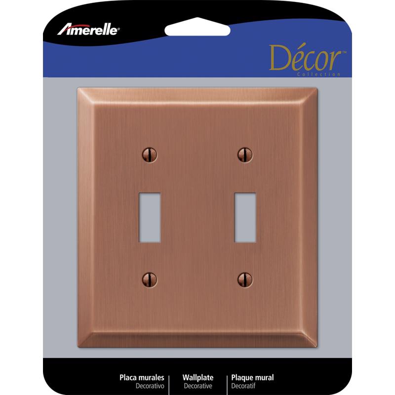 WALLPLATE AC 2GNG TOGLE