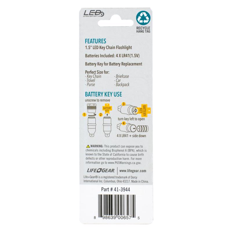 Life+Gear Glow 8 lm Assorted LED Flashlight LR41 Battery