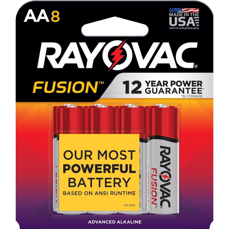 BATTERY ALKALINE AA 8PK