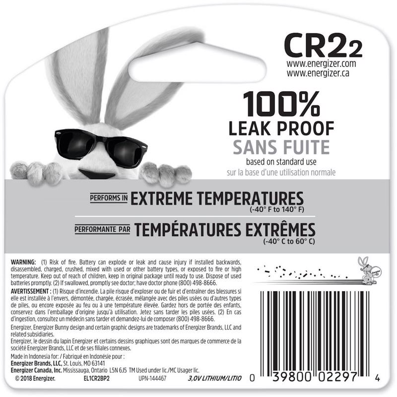 Energizer Lithium CR2 3 V Camera Battery 2 pk