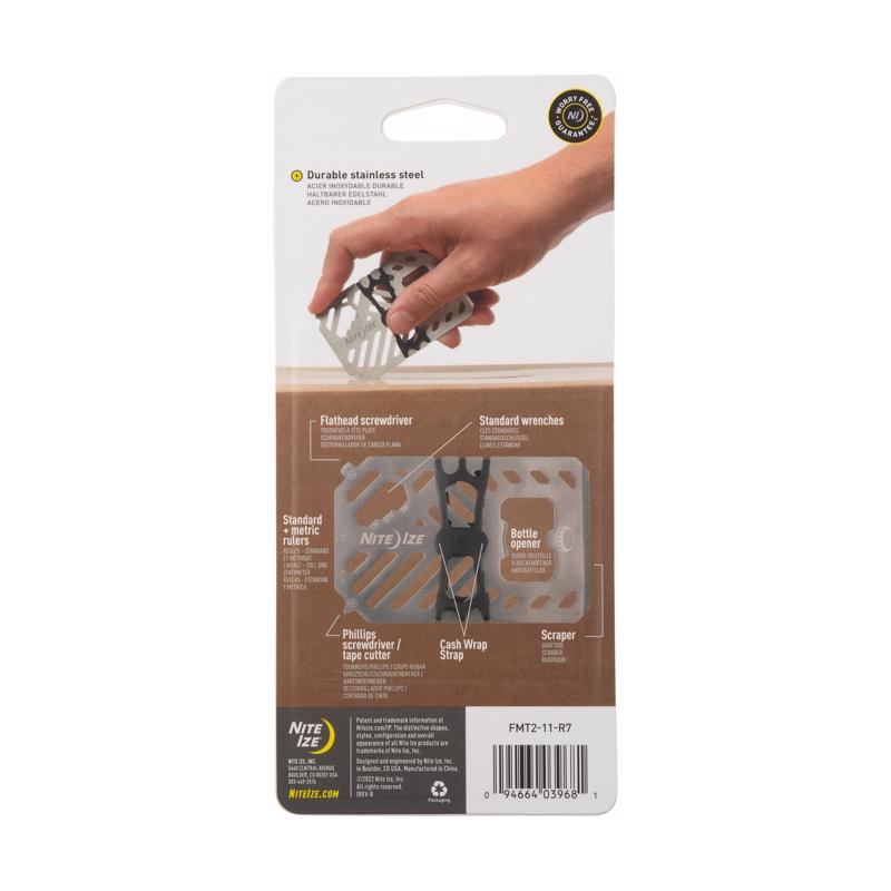 Nite Ize Financial Tool 7 In 1 Multi Tool Wallet Stainless Steel