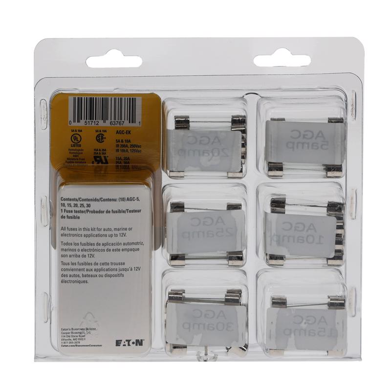 Bussmann 5, 10, 15, 20, 25, 30 amps Fast Acting Glass Fuse 61 pk
