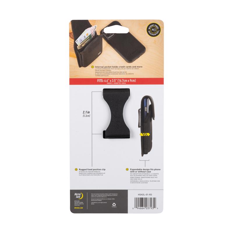 Nite Ize Hardshell Black Cell Phone Case w/Clip For Universal 2XL