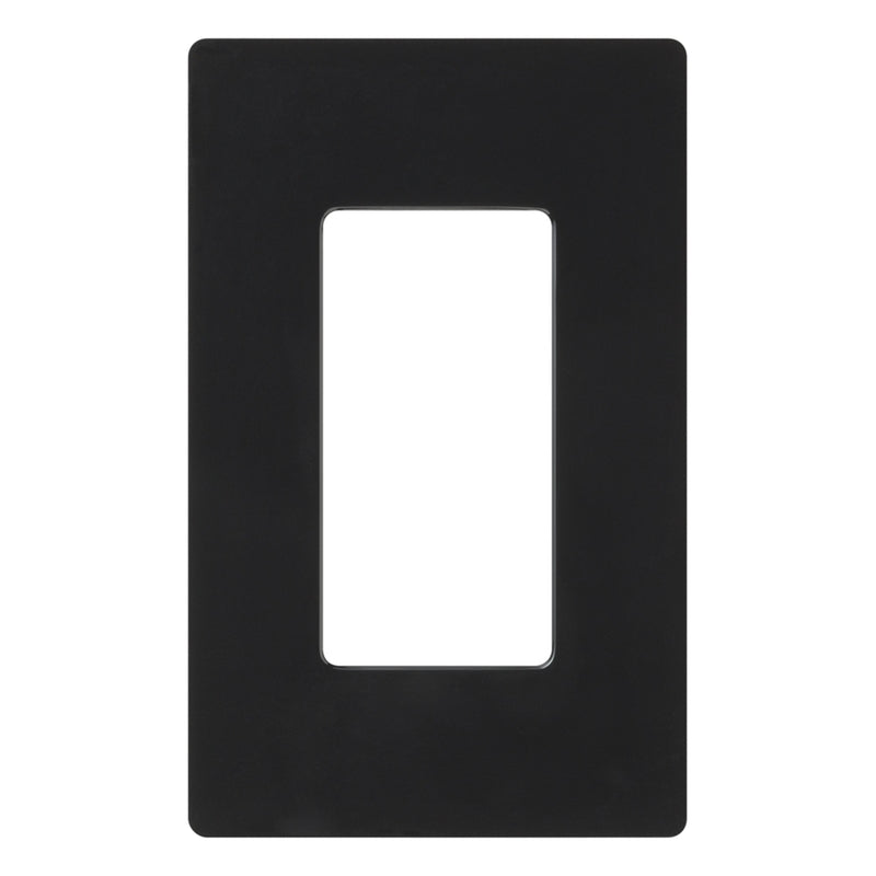 Lutron Claro Black 1 gang Plastic Decorator Wall Plate 1 pk