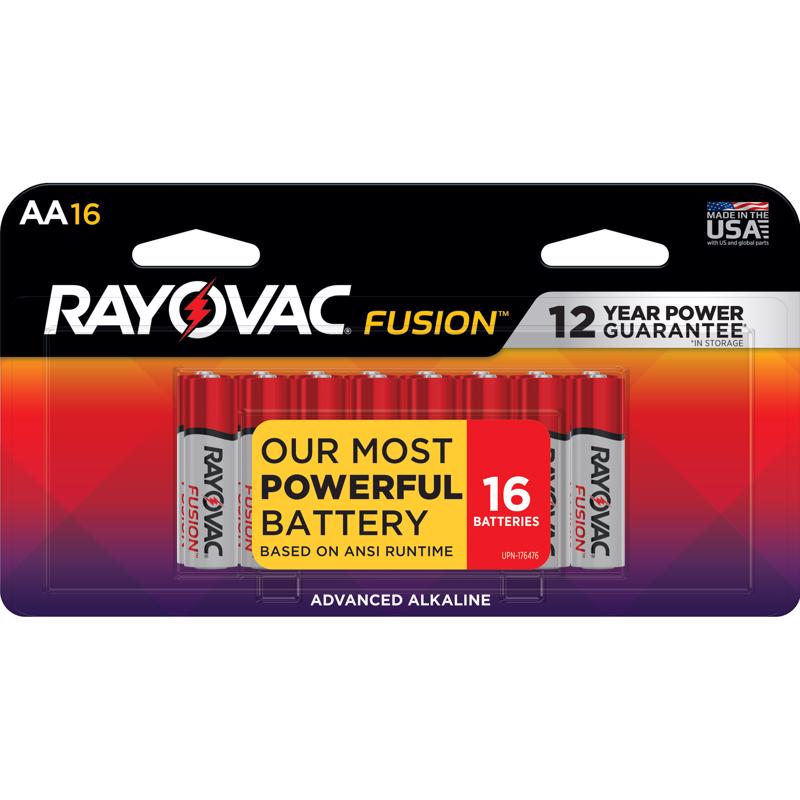 BATTERY ALKALINE AA 16PK