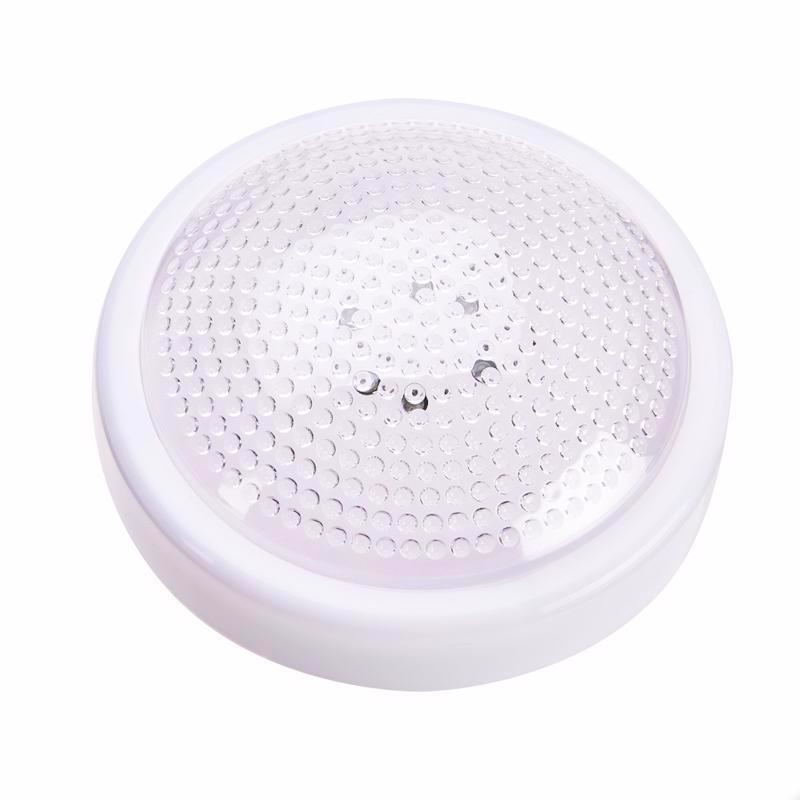 Dorcy Push N' Light Manual Battery Powered Round LED Push Light