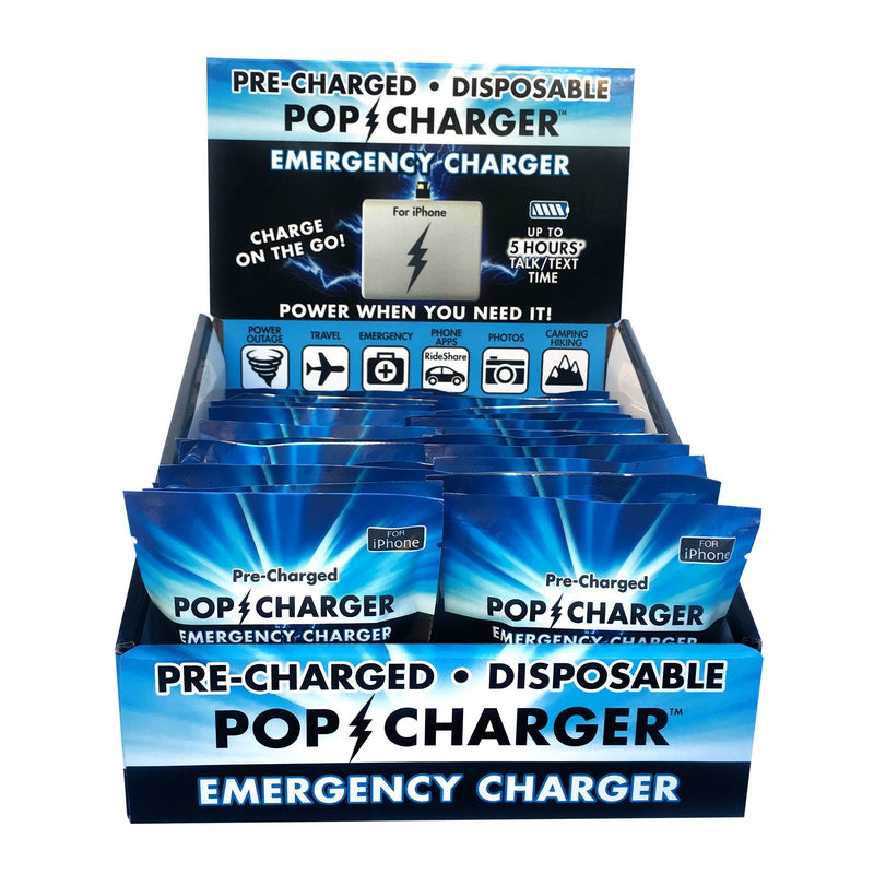 Zorbitz Pop Charger White One Time Use Phone Charger 2 ft. L