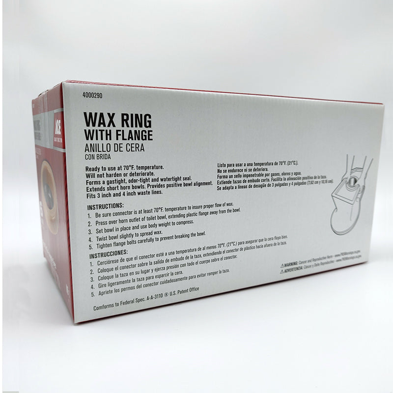 Ace Wax Ring with Flange For 3 in. and 4 in. Waste Lines