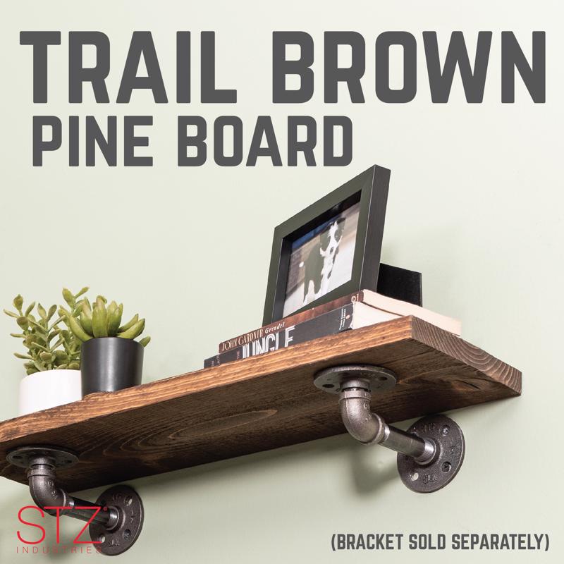 7-1/4 in. W X 24 in. D Brown Wood Shelf 1 pk