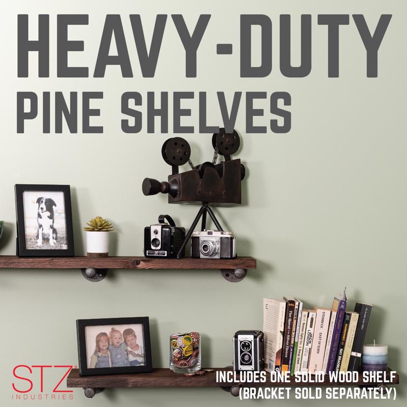 7-1/4 in. W X 36 in. D Brown Wood Shelf 1 pk