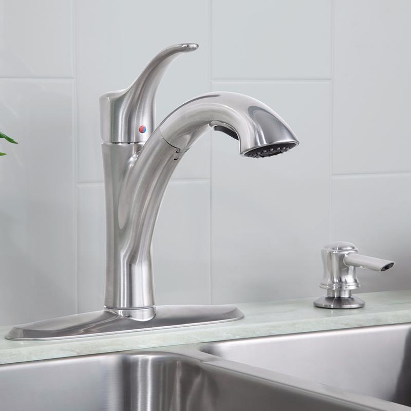 American Standard Mesa One Handle Chrome Pull-Out Kitchen Faucet